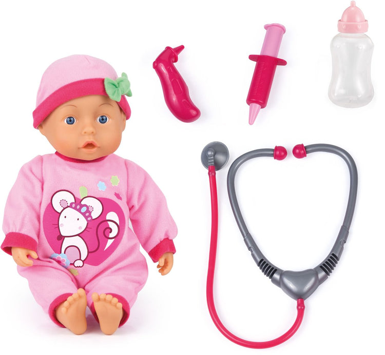Bayer design - ensemble de docteur pour poupée bébé 33 cm en rose
