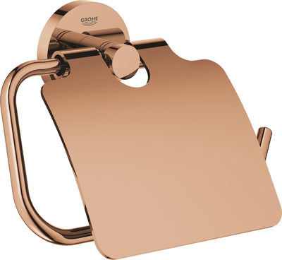 Porte-rouleau de papier toilette Grohe essentials - avec couvercle - coucher de soleil chaud (bronze brillant) - 40367da1