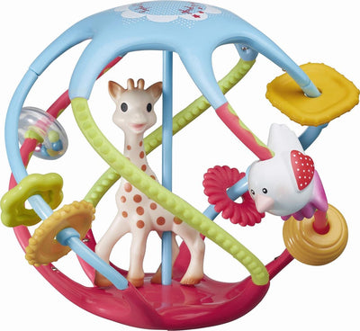 Balle twistin Sophie la girafe - balle de jeu - balle jouet - jouets bébé - à partir de 6 mois - ø16 cm - multicolore