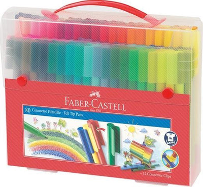 Marqueurs Faber-castell - connecteur - coffret cadeau feutres - 80 pièces en étui - fc-155579