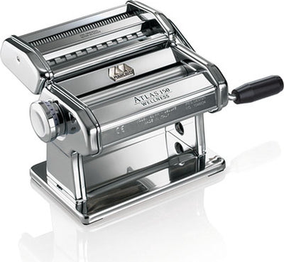 Marcato atlas 150 - machine à pâtes à tête interchangeable - aluminium chromé