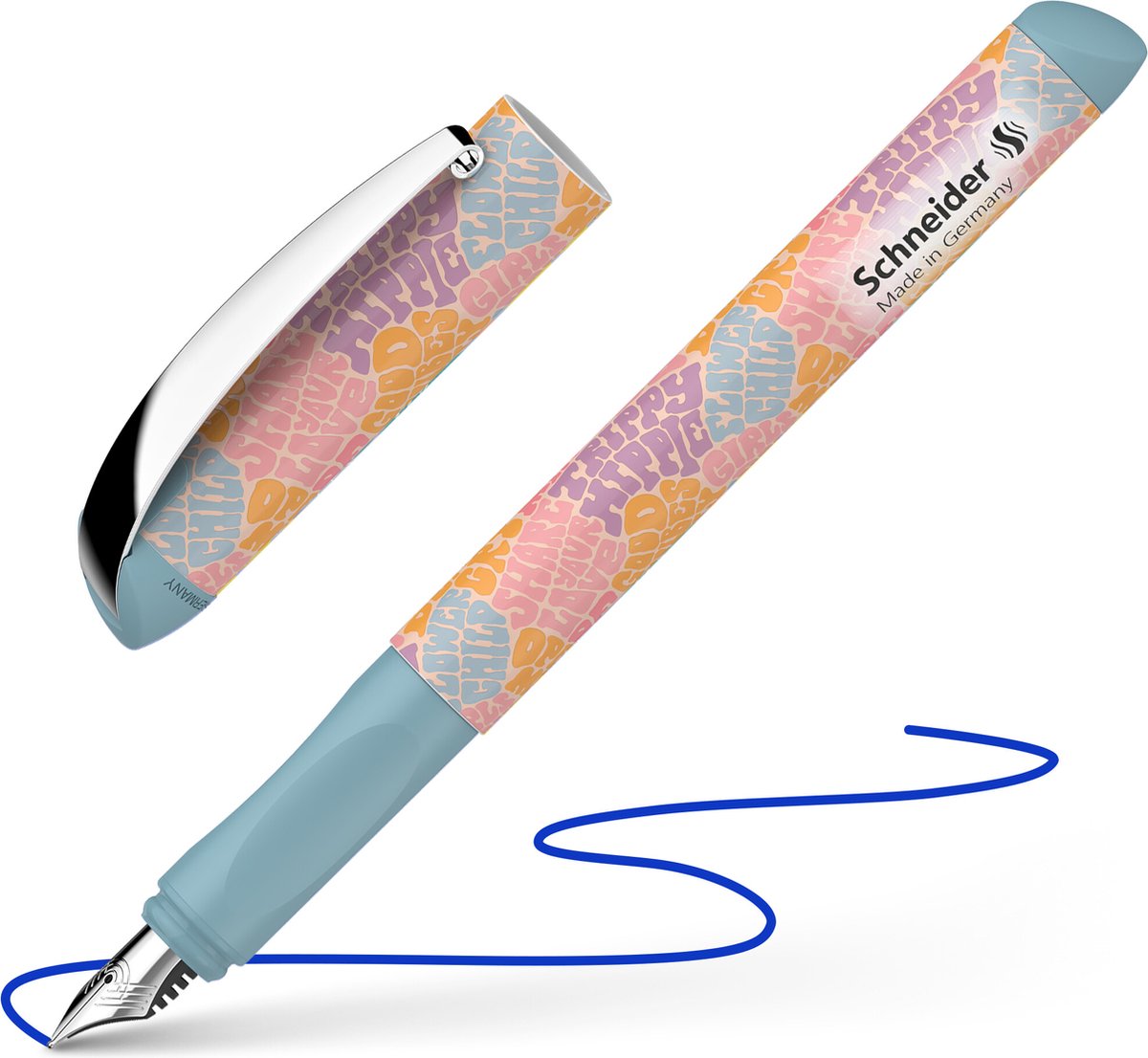 Stylo plume Schneider papeterie Schneider - glam - positivité - bleu - penpun m - s-167769