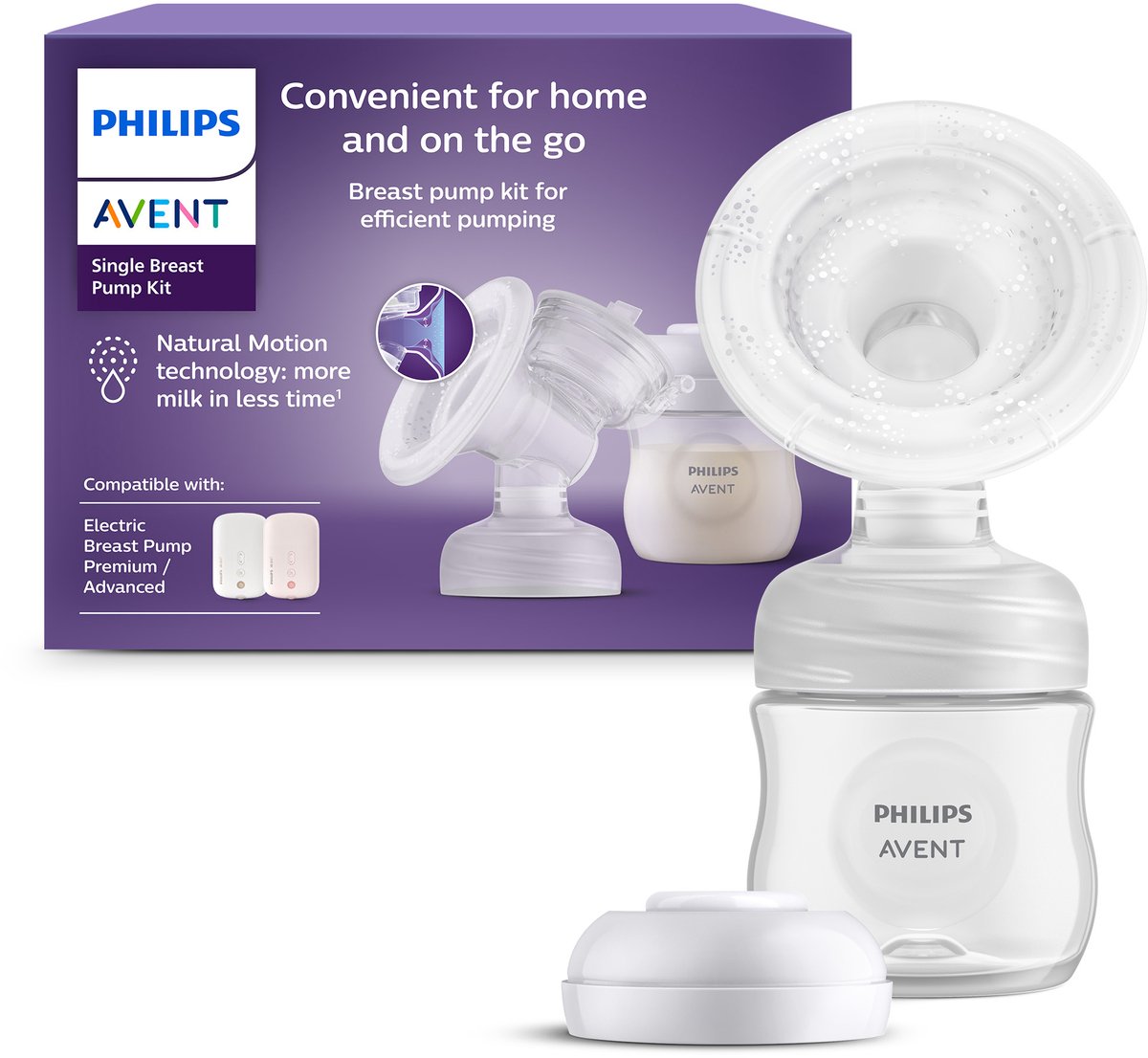Philips avent set de tire-lait supplémentaire - tire-lait électrique simple - set d'extension - coussins en silicone confortables - scf337 01