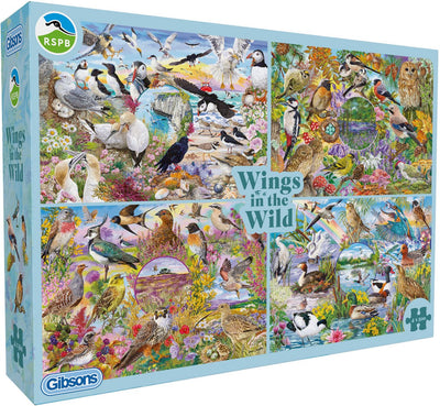 Gibsons - rspb : ailes dans la nature (rspb : ailes dans la nature) - filles janice - 4×500xl pièces - 48×34cm - puzzle pour adultes