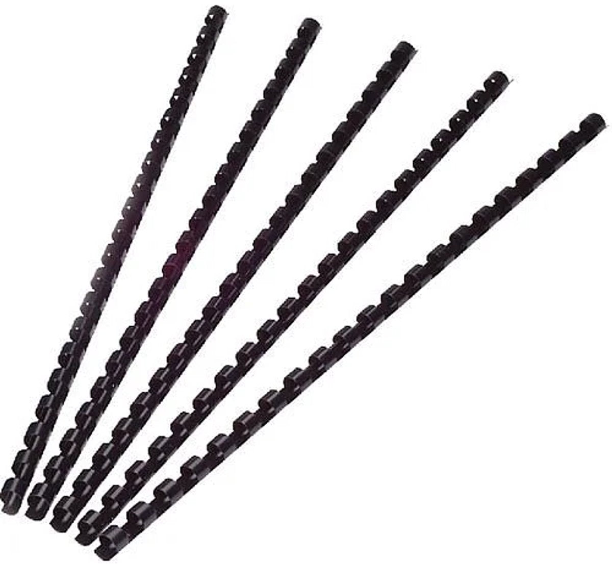 Dos de reliure Q-connect 8 mm 21 anneaux 100 pièces noir
