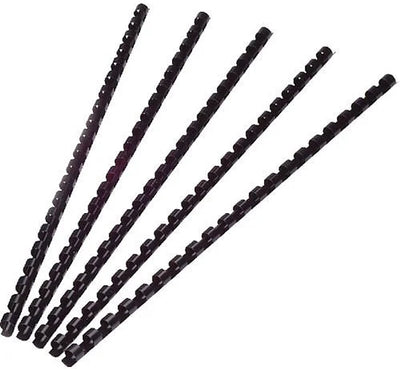 Dos de reliure Q-connect 8 mm 21 anneaux 100 pièces noir
