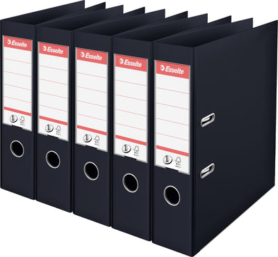 Classeur Esselte nr.1 Viviva - largeur de dos 75 mm - pack économique (5 pièces) - noir