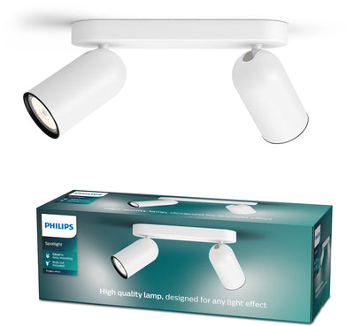 Spot en saillie Philips LED Philips Pongee - 2 lumières - blanc