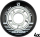 Jeu de roues pour patins à roues alignées Nijdam - 72x24 mm - 4 pcs - noir noir