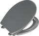 Abattant de toilettes Wenko samos - duroplast antibactérien gris foncé - fermeture soft close easy-close - fixation fix-clip en acier inoxydable - abattant de toilettes - abattant de toilettes - gris foncé