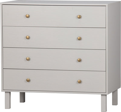 Commode Woood madu - pin - gris nuage - 91x94x52