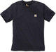 Carhartt 103296 t-shirt à poche pour vêtements de travail - coupe décontractée - noir - m
