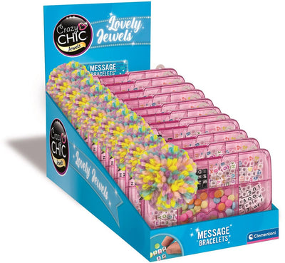 Clementoni Crazy Chic Jewelry Créer des perles Ensemble dans Storagebox Pink
