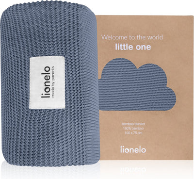 Couverture en bambou Lionelo - couverture pour bébé de luxe - hypoallergénique - antibactérienne - antifongique - 100% coton de bambou - thermorégulatrice - douce et respirante - durable - lavable - dès la naissance - 100×75 cm