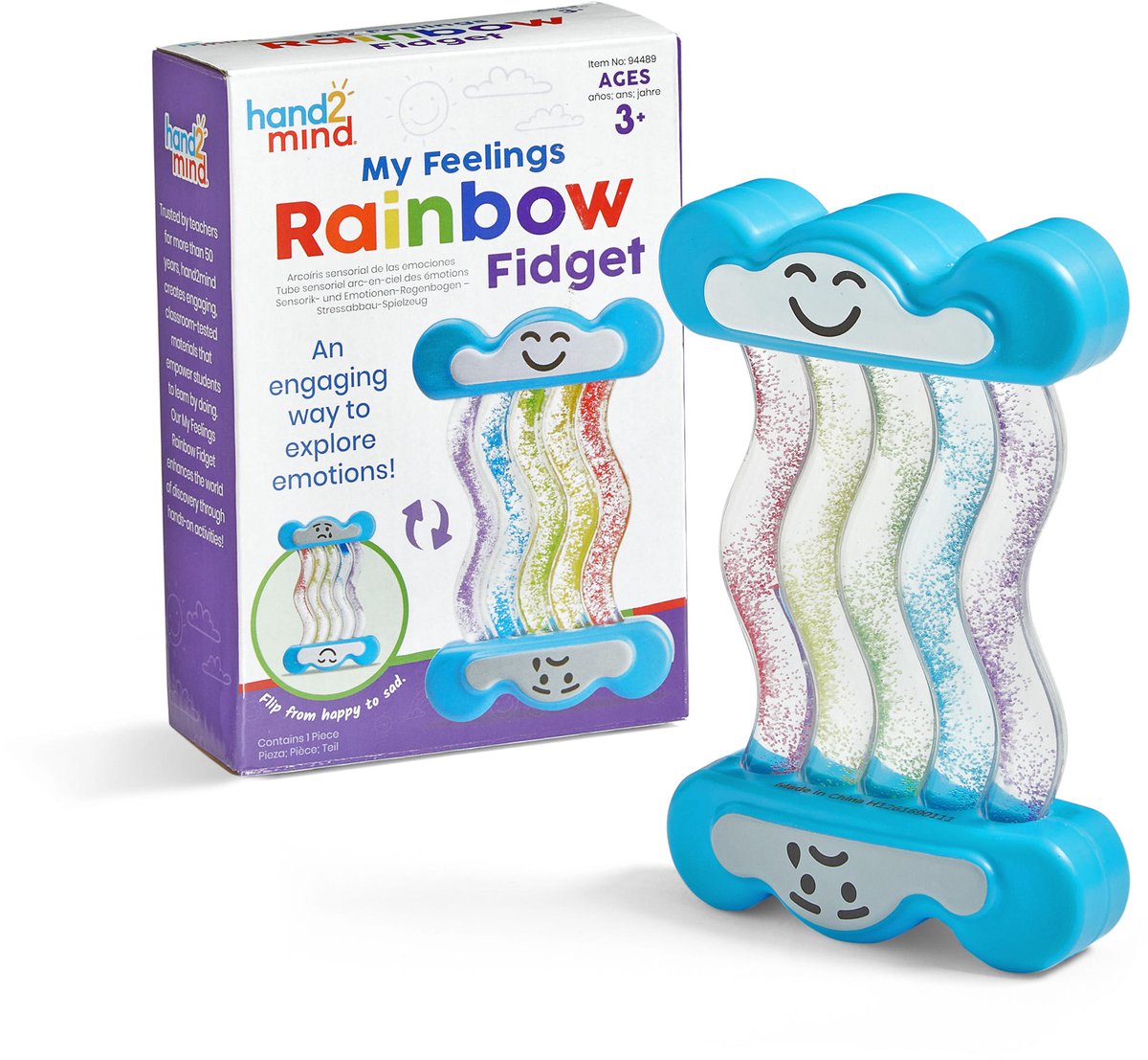 Ressources d'apprentissage mes sentiments arc-en-ciel fidget - 3+