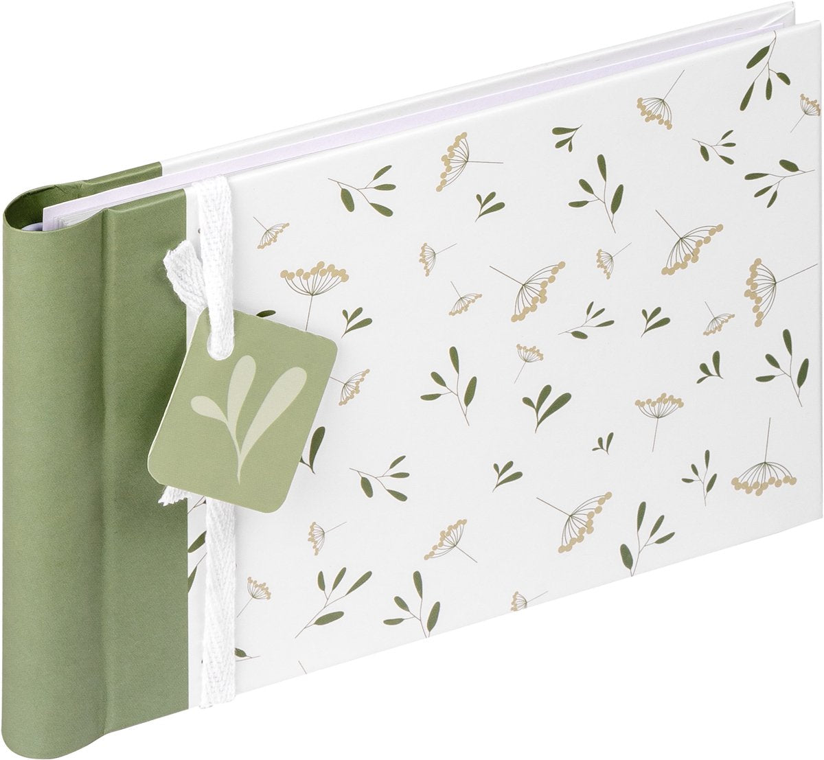 Walther ma-134 fleurs - mini album à spirale - 36 photos 10 x 15 cm - blanc vert à motifs