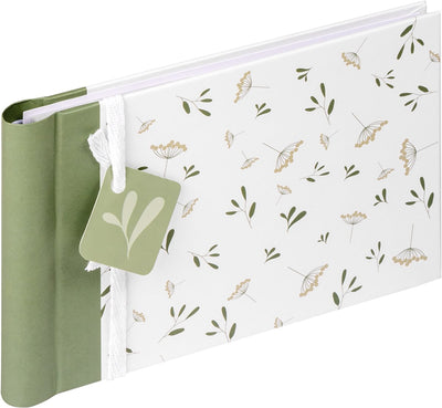 Walther ma-134 fleurs - mini album à spirale - 36 photos 10 x 15 cm - blanc vert à motifs
