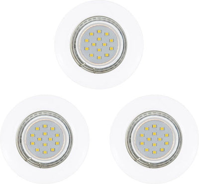 Eglo peneto - spot encastrable - LED - ø78mm. - blanc - lot de 3 spots - avec sources lumineuses