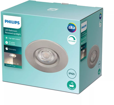 Spot encastrable pour salle de bain Philips LED Philips Dive - 1 lumière - nickel