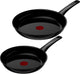 Tefal renouveler noir sur - set de poêles en céramique - ø24 ø28 cm - sans pfas - convient pour induction