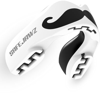 Safejawz protège-dents extro-series moustache blanc noir junior