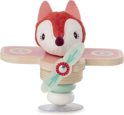 Lilliputiens - pilote d'avion volant Alice le renard - figurine de jeu avec ventouse - à partir de 6 mois