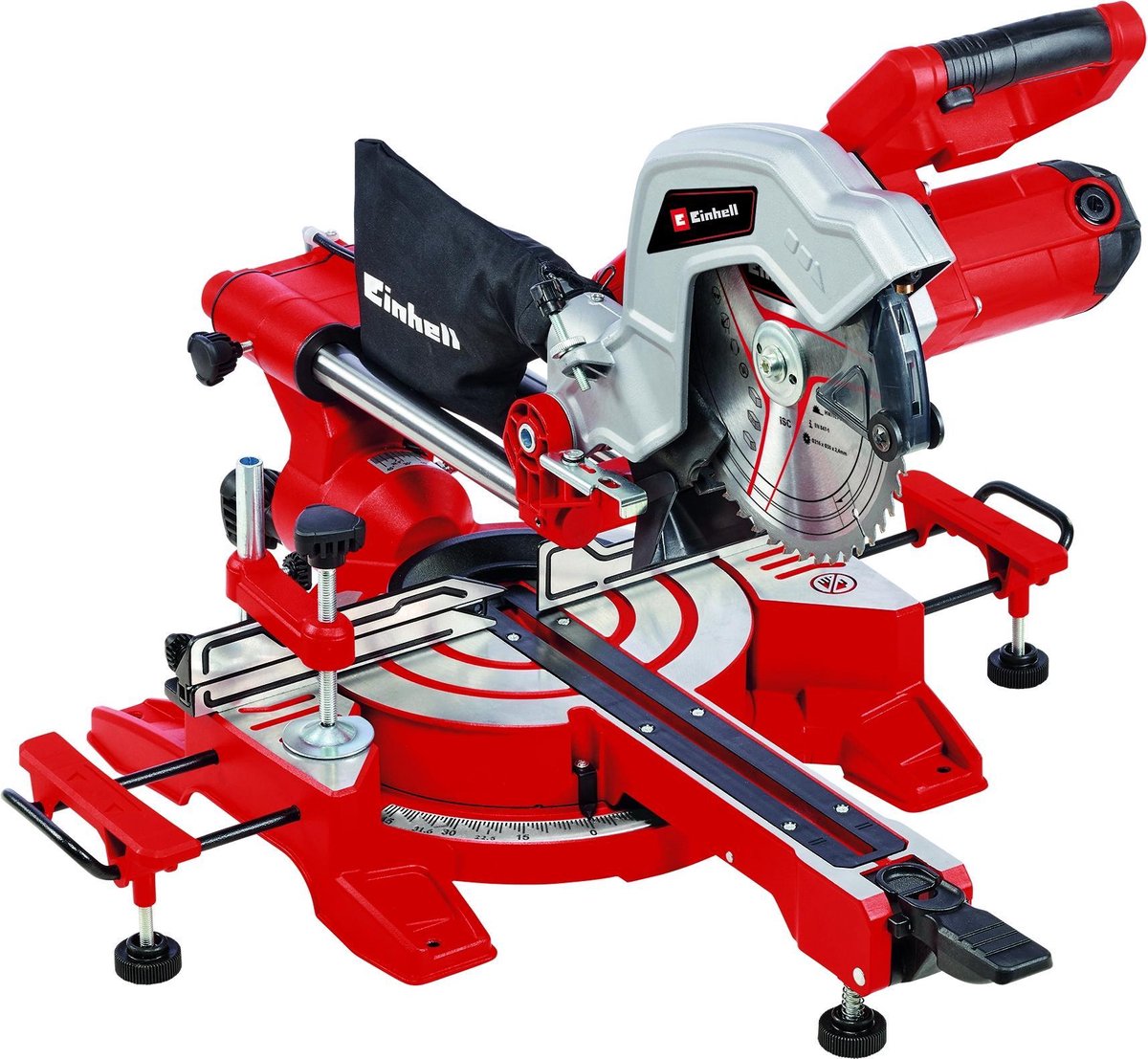 Scie radiale, transversale et à onglet Einhell - tc-sm 216 - 1600w - ø216 mm - lame de scie 48 dents - avec laser