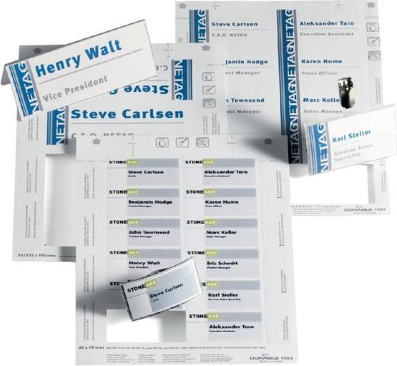 Insérer des cartes pour badges badgemaker durable blanc