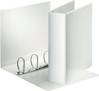 Classeur à anneaux panoramique de luxe Esselte - a4 4 anneaux d-mech 52 mm - largeur de dos de 77 mm - blanc