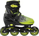 Roces jokey x patins à roues alignées réglables garçons - patins à roues alignées - patins de croissance - noir vert - taille 26-29