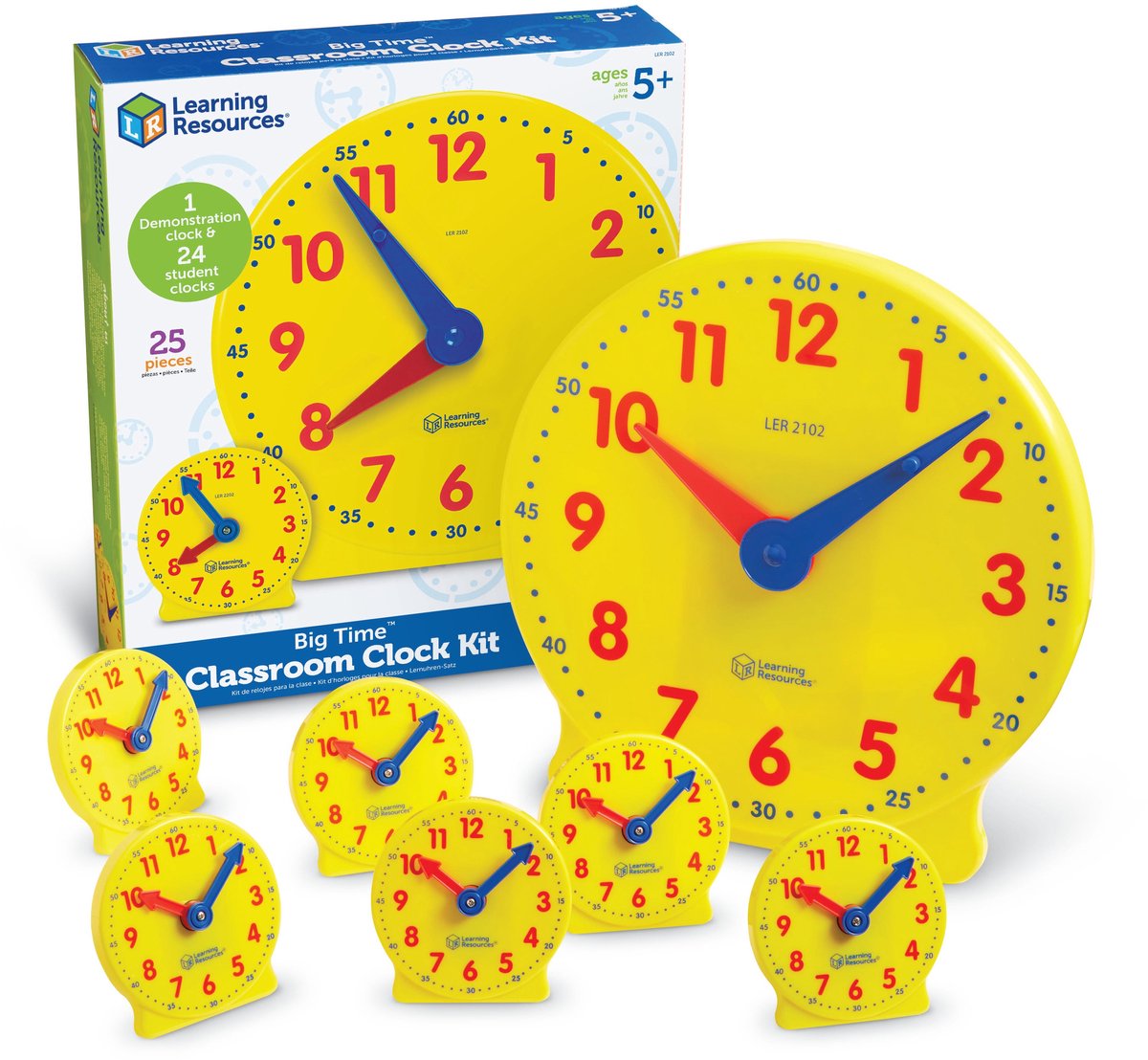 Kit d'horloges de classe Big Time® de ressources d'apprentissage - 5+