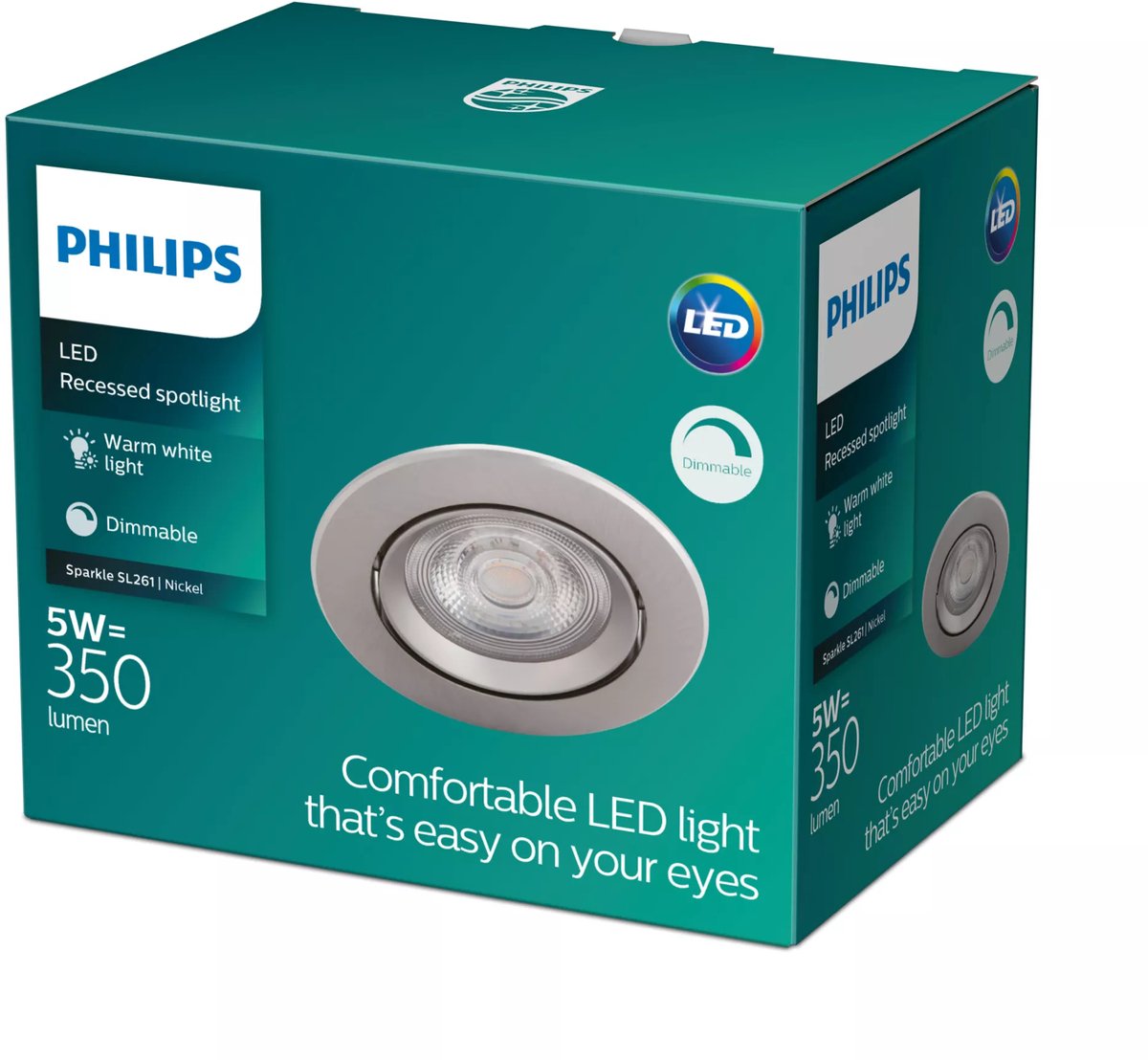 Spot encastrable Philips LED Philips Sparkle - 1 lumière - nickel