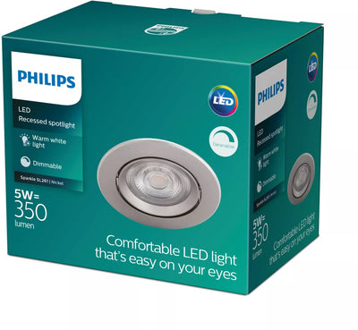 Spot encastrable Philips LED Philips Sparkle - 1 lumière - nickel