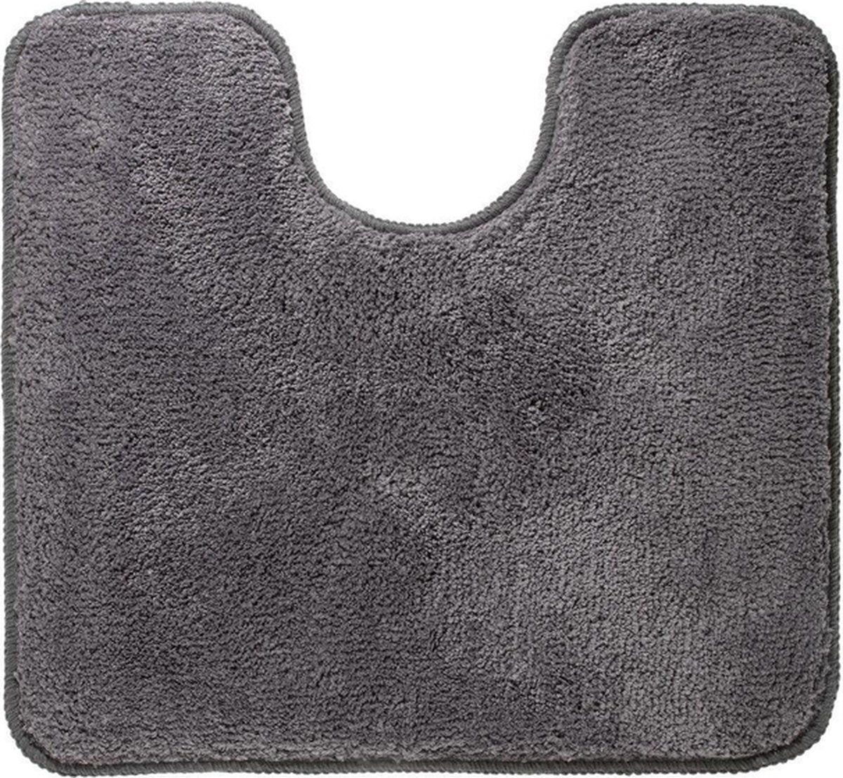 Sealskin angora - tapis de toilette 55x60 cm - polyester - gris foncé