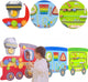 Vigatoys - bois - plateau de jeu mural - train - longueur 190cm