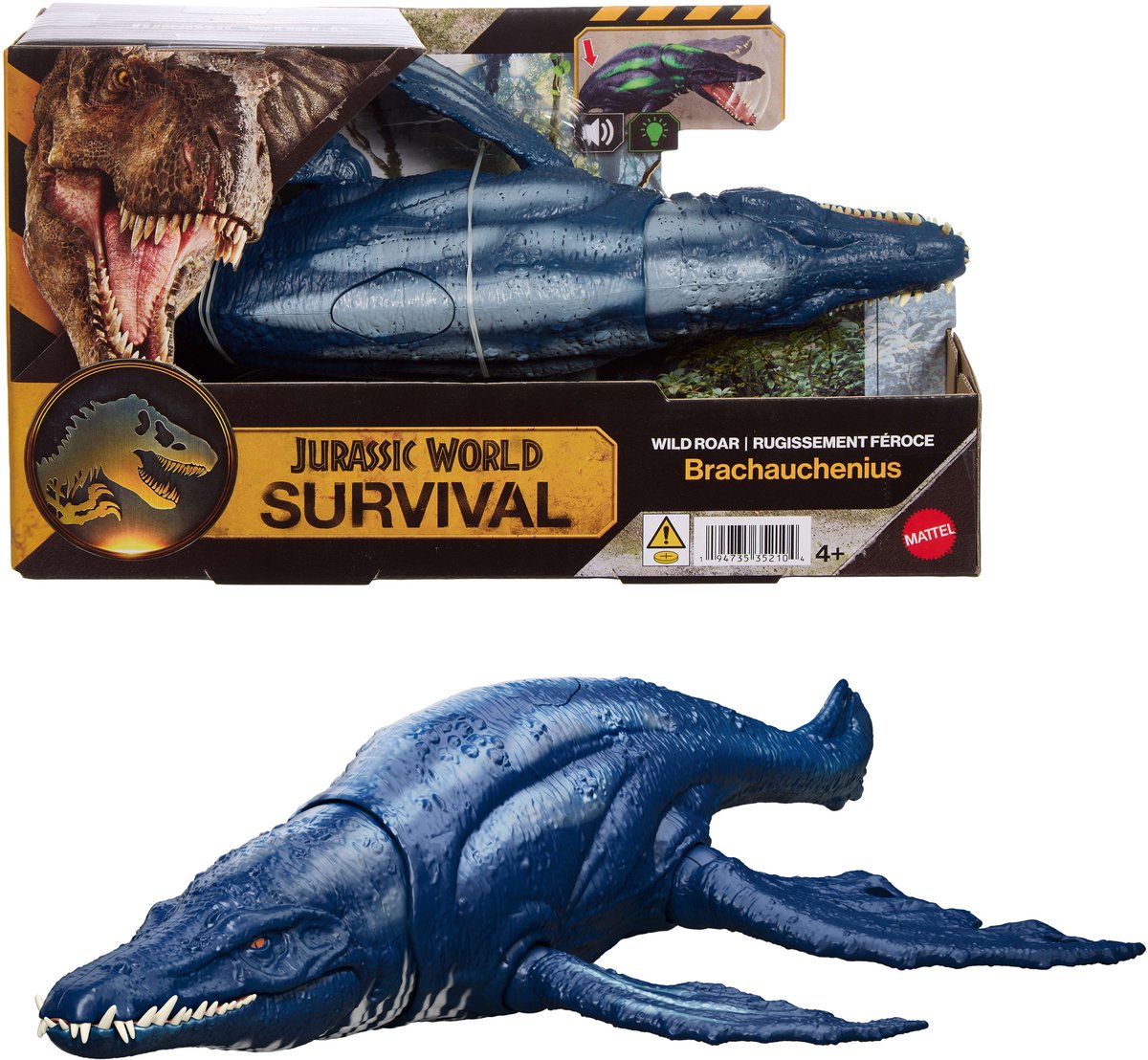 Mattel Jurassic World Brachauchenius rugissant sauvage - avec lumière et son