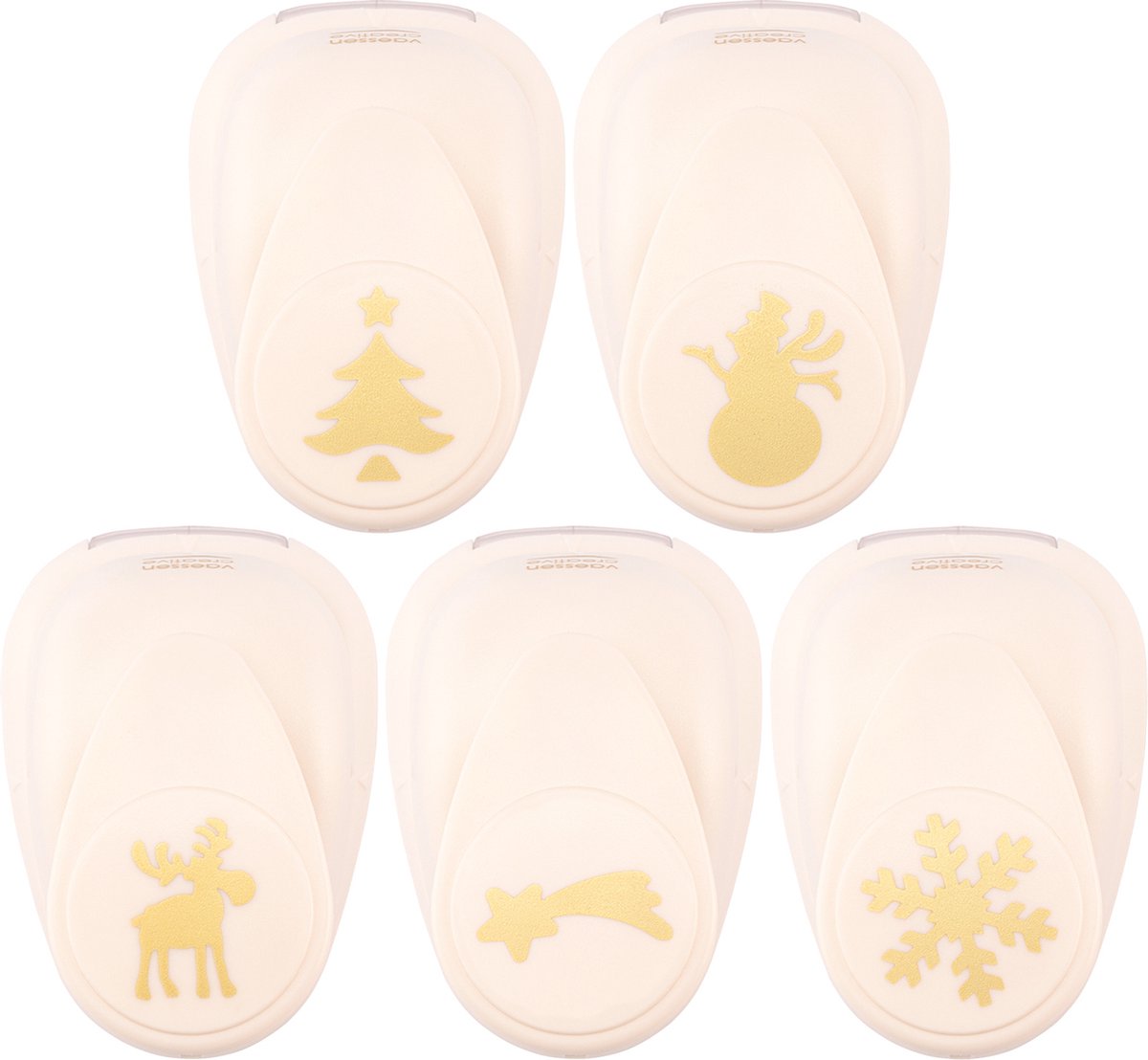 Vaessen creative punch set - figure punch - Noël - 5 pcs. - 1 à 2,5 cm