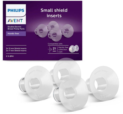 Philips avent - petits inserts de protection - ajustement parfait pour les petits mamelons (15 mm 17 mm) | matériau en silicone confortable | facile à nettoyer - scf554 11