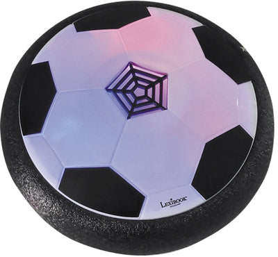 Lexibook aerofoot - disque coulissant en mousse de football avec effets lumineux, 2 buts, 1 ballon et canon de pompe inclus, rechargeable
