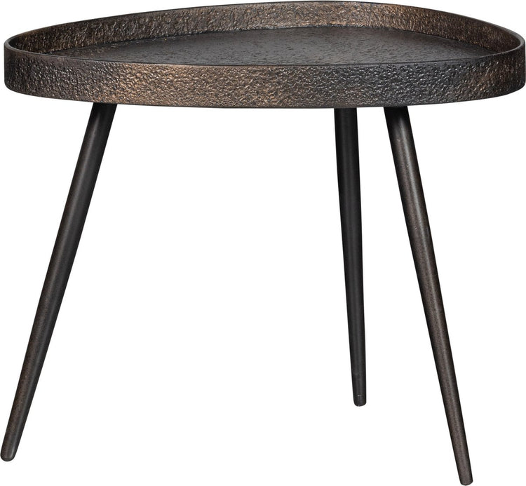 Tables d'appoint brutes Woood - zinc - bronze antique - 39x71x52