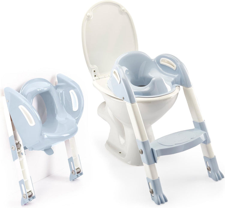 Konges sløjd réducteur de toilette thermobaby avec marches kiddyloo bleu