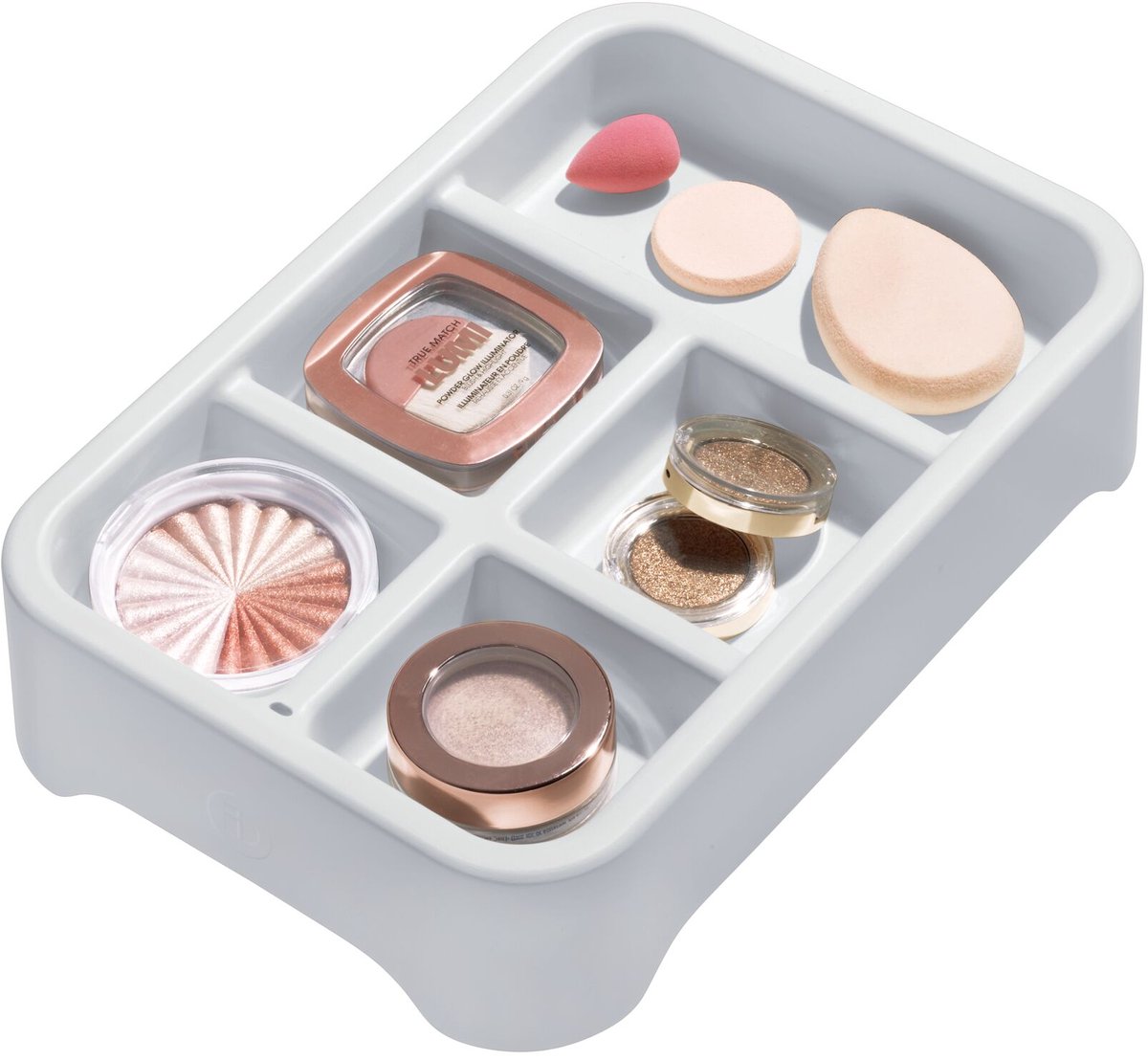 Idesign - organiseur de tiroir éco plateau 5 compartiments - plastique recyclé - gris -
