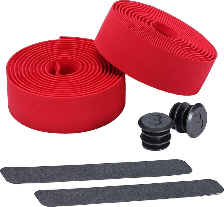 Bbb cycling guidoline vélo de course - guidoline autocollante avec matériau extensible - antidérapant - longueur : 200 cm - épaisseur : 2 mm - avec capuchons de guidon - rouge - ruban de course bht-01