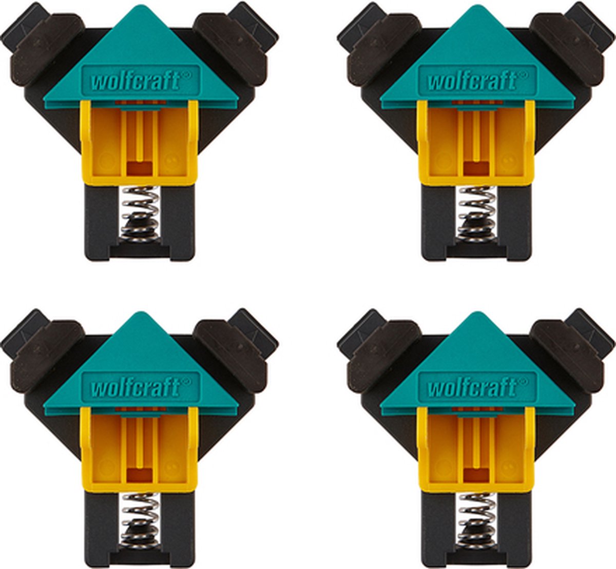 Wolfcraft - pinces d'angle 4 pièces - jeu de pinces d'angle - pinces à colle d'angle - 8626000