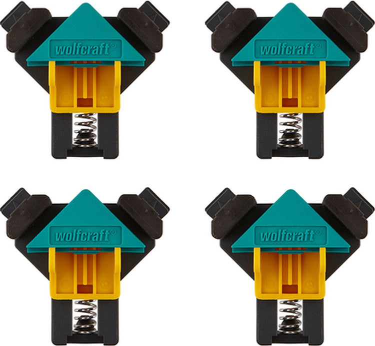 Wolfcraft - pinces d'angle 4 pièces - jeu de pinces d'angle - pinces à colle d'angle - 8626000