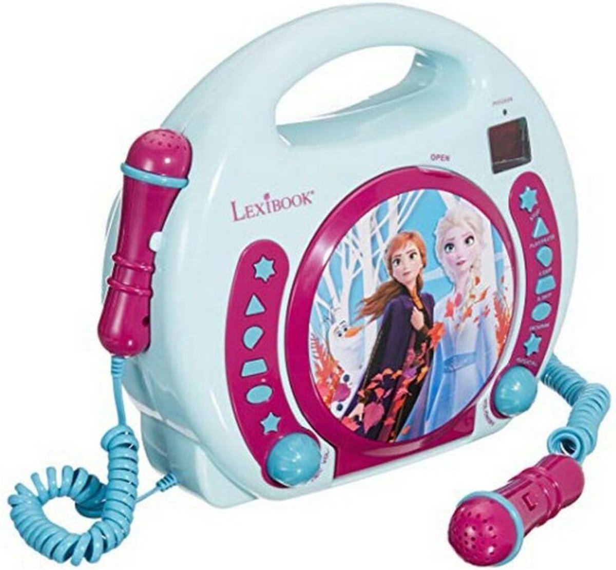 Lecteur CD portable Lexibook Frozen avec 2 microphones pour chanter
