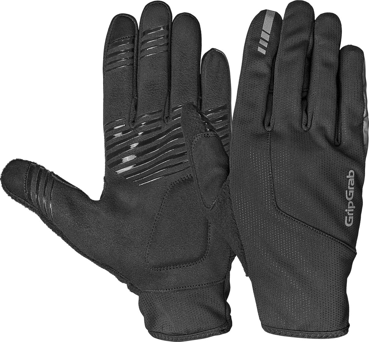 Gripgrab - Hurricane 2 gants de cyclisme coupe-vent printemps-automne doigt long avec rembourrage - noir - unisexe - taille s