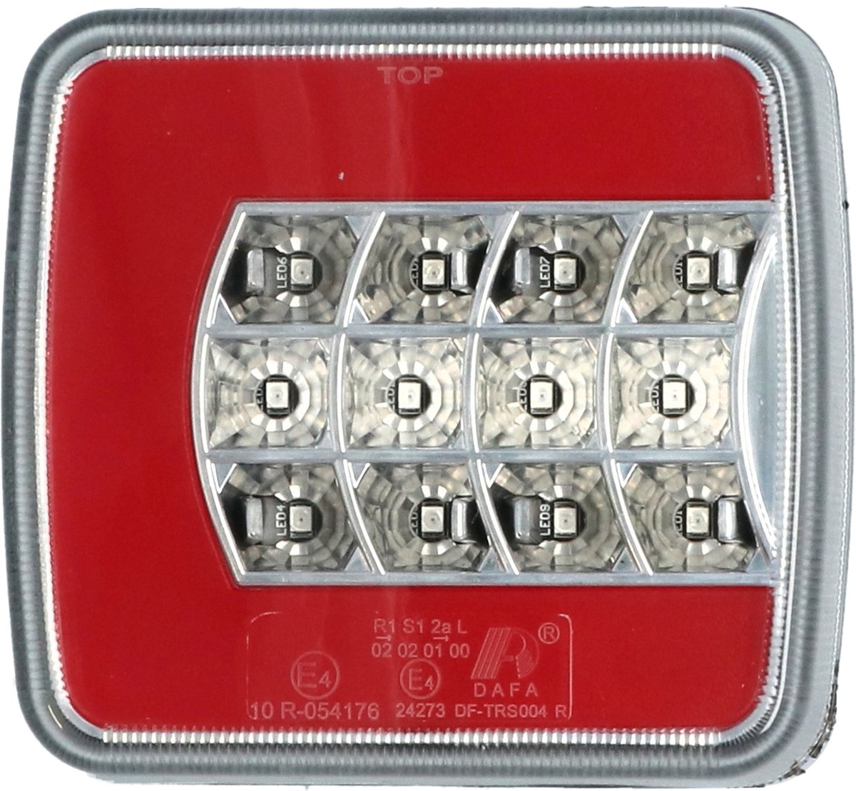 Feu arrière LED Carpoint - droit - 12 24 volts - 4 fonctions - feu arrière, feu stop, clignotant, éclairage de plaque d'immatriculation - montage à vis pour câbles de connexion montés - dimensions 104x97mm