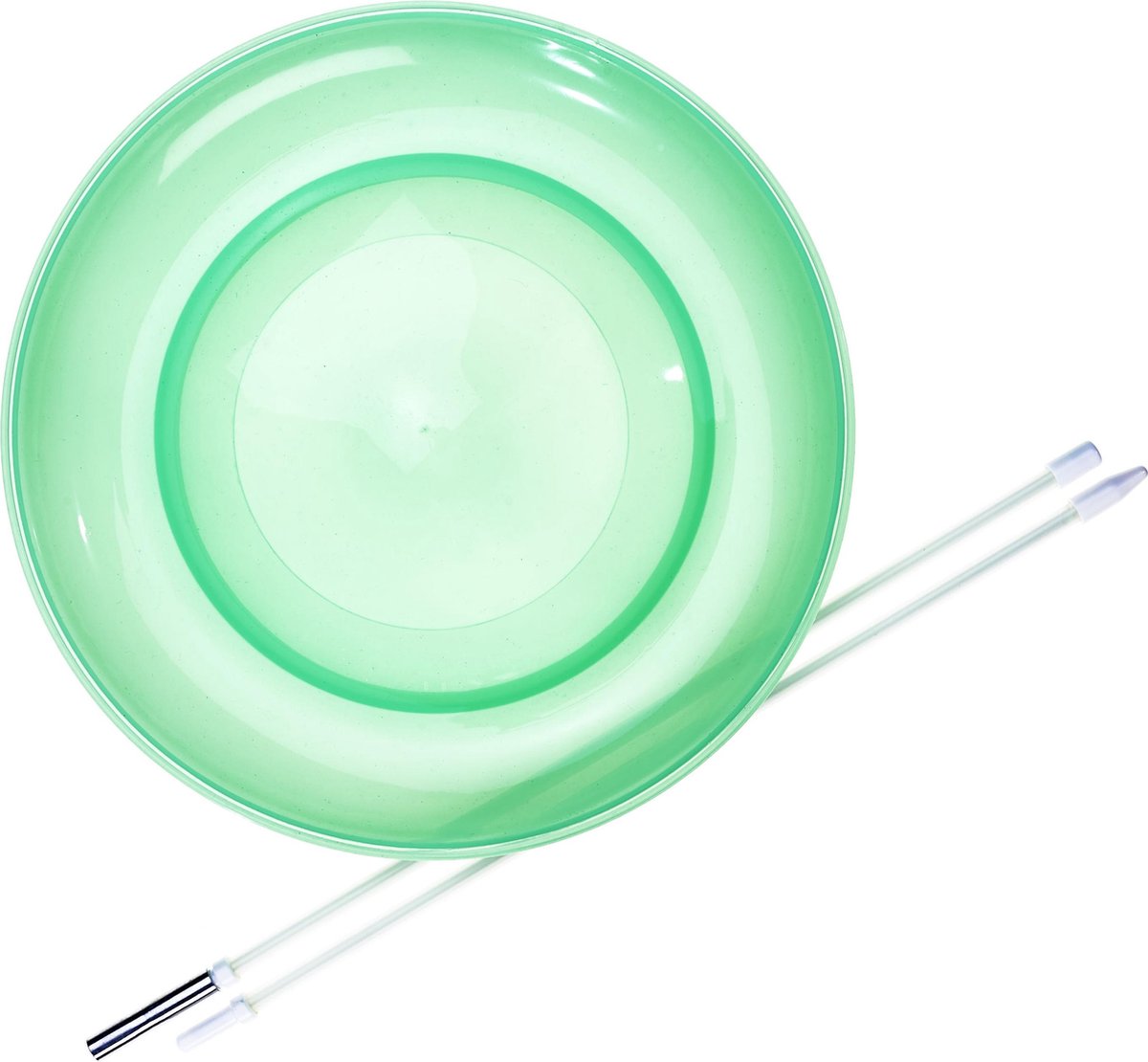 Assiette de jonglerie Eureka avec un bâton vert