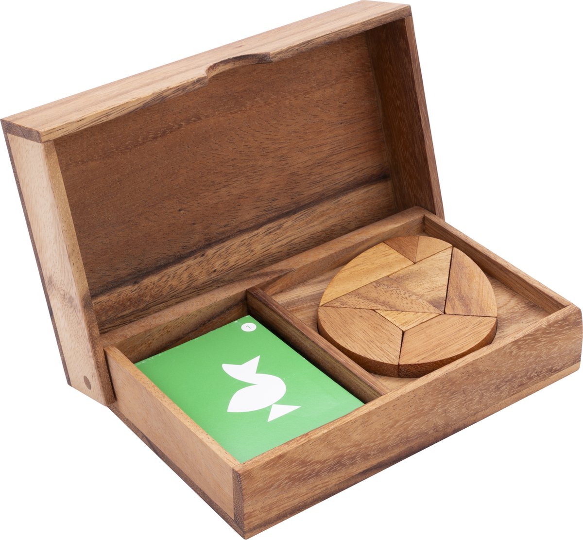 Oeuf double tangram Longfield – jeu de puzzle en bois – jeu de réflexion éducatif – forme d'œuf tangram – casse-tête logique – cœur d'ange